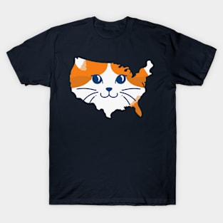 America The Cat Country T-Shirt